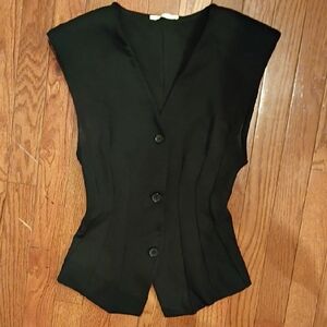 Zara Black Sleeveless Blouse